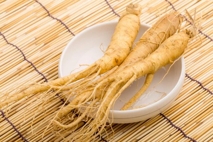 raíz de ginseng para aumentar la potencia